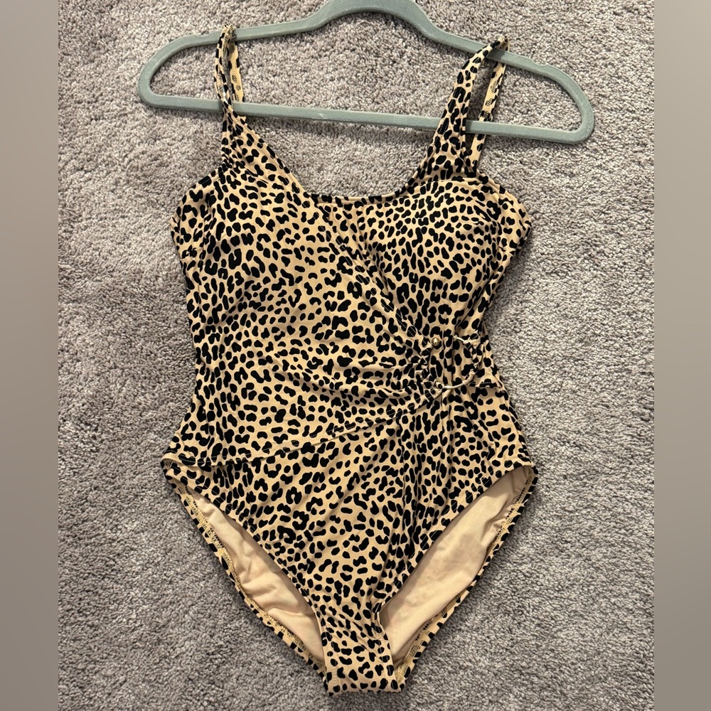 MICHAEL Michael Kors Leopard Print One Piece Swimsuit - Picture 1 of 9